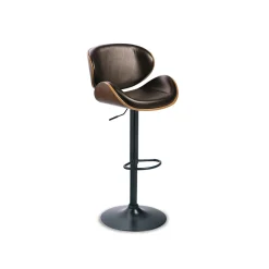 Adjustable Swivel Barstool - Black