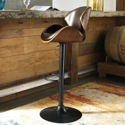 Adjustable Swivel Barstool - Black
