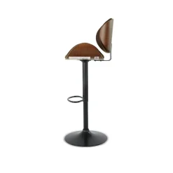 Adjustable Swivel Barstool - Black