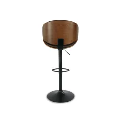 Adjustable Swivel Barstool - Black