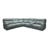Ariel Leather Power Reclining Sectional with Heat & Massage