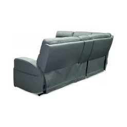 Ariel Leather Power Reclining Sectional with Heat & Massage