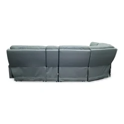 Ariel Leather Power Reclining Sectional with Heat & Massage