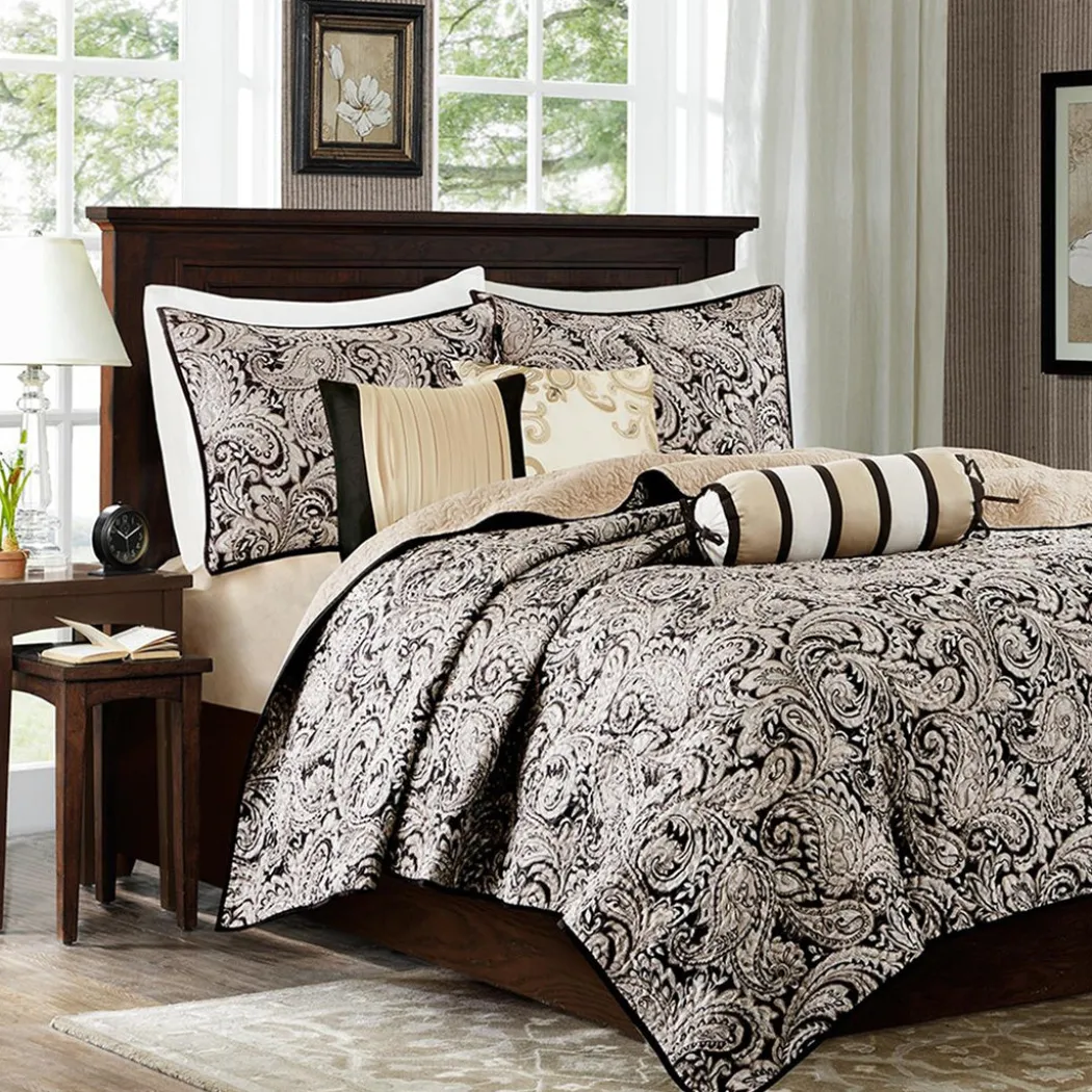 Aubrey Quilted Reversible Coverlet Set
