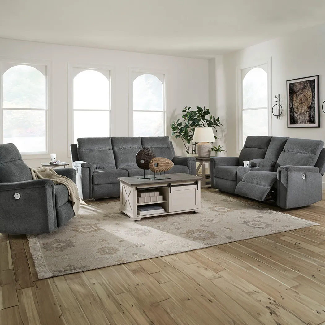Barnsana Power Reclining Loveseat with Console