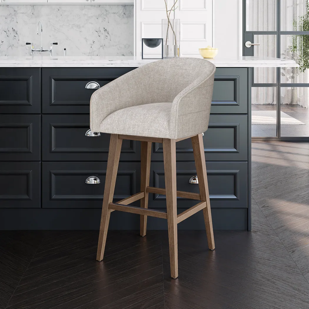 Barrel Bar Stool - Beige