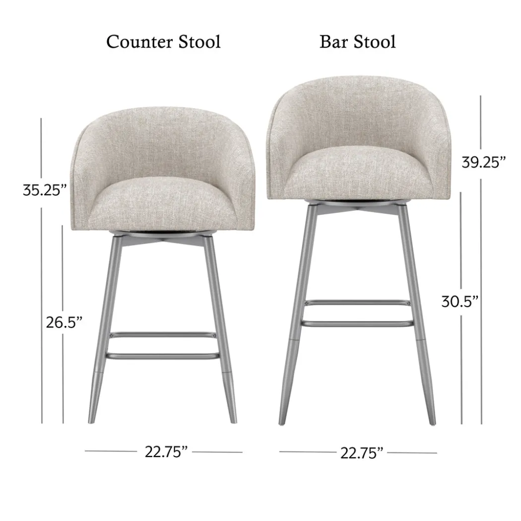 Barrel Bar Stool - Beige