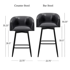 Barrel Bar Stool - Black