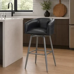 Barrel Bar Stool - Black