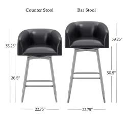 Barrel Bar Stool - Black