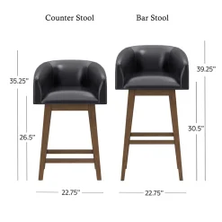 Barrel Bar Stool - Black
