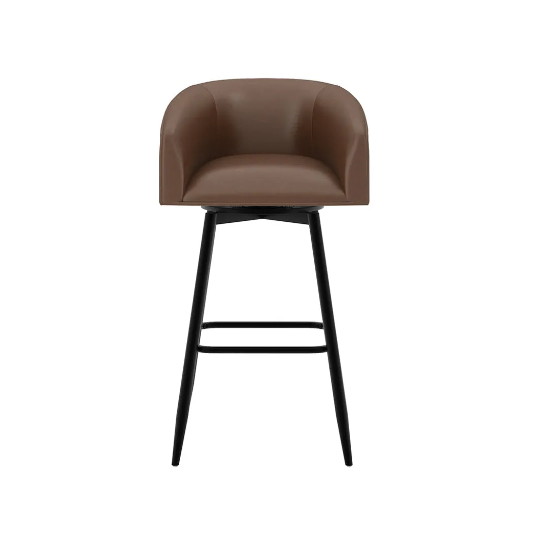 Barrel Bar Stool - Brown