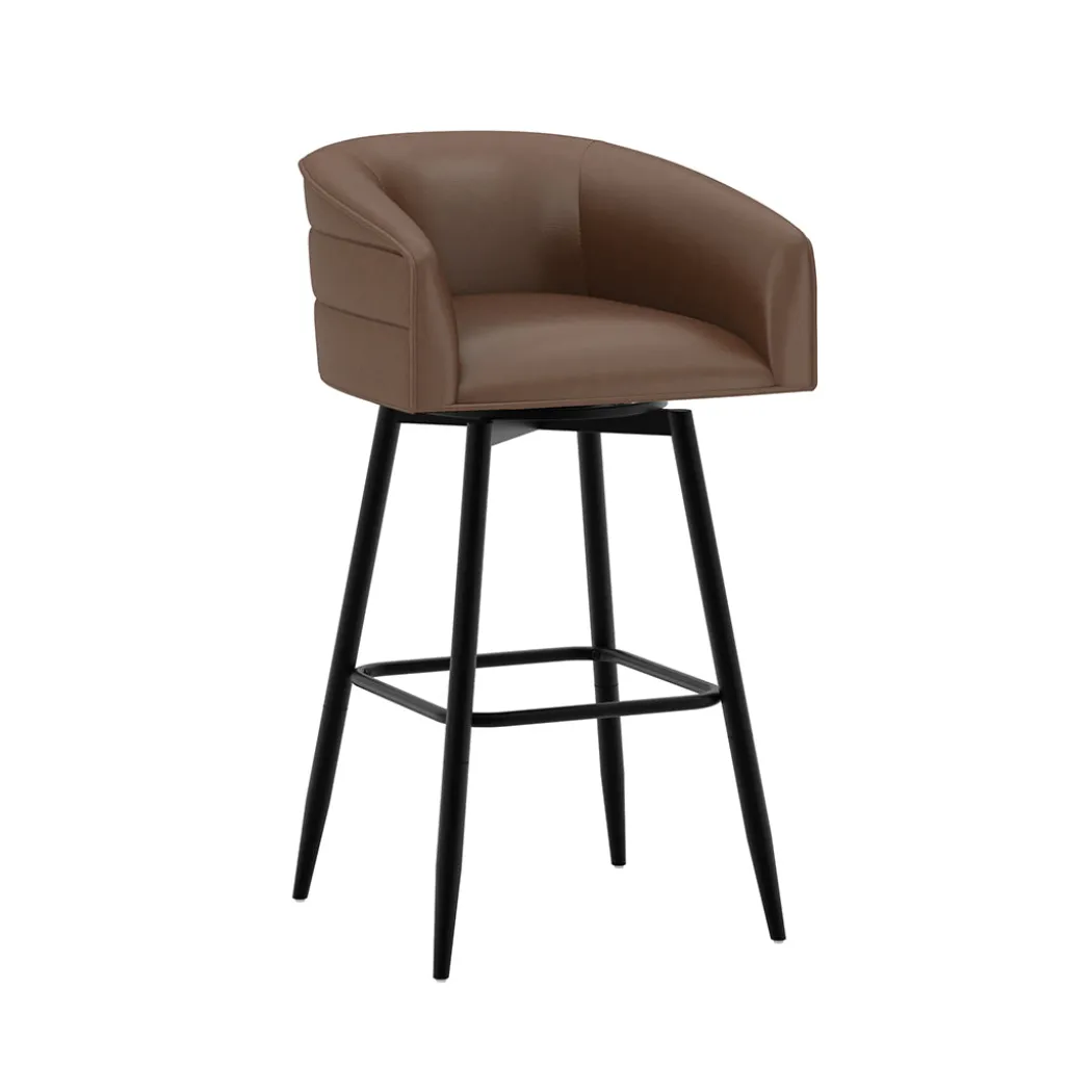 Barrel Bar Stool - Brown