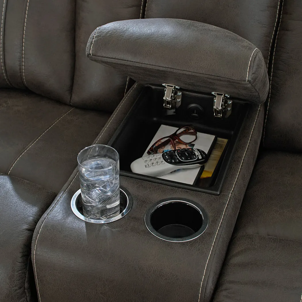 Batavia Pier Reclining Loveseat with Console