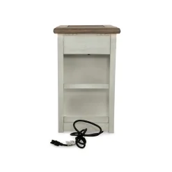 Bolanburg Chairside End Table with USB Ports and Outlets