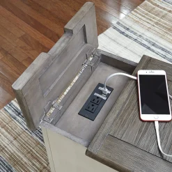 Bolanburg Chairside End Table with USB Ports and Outlets