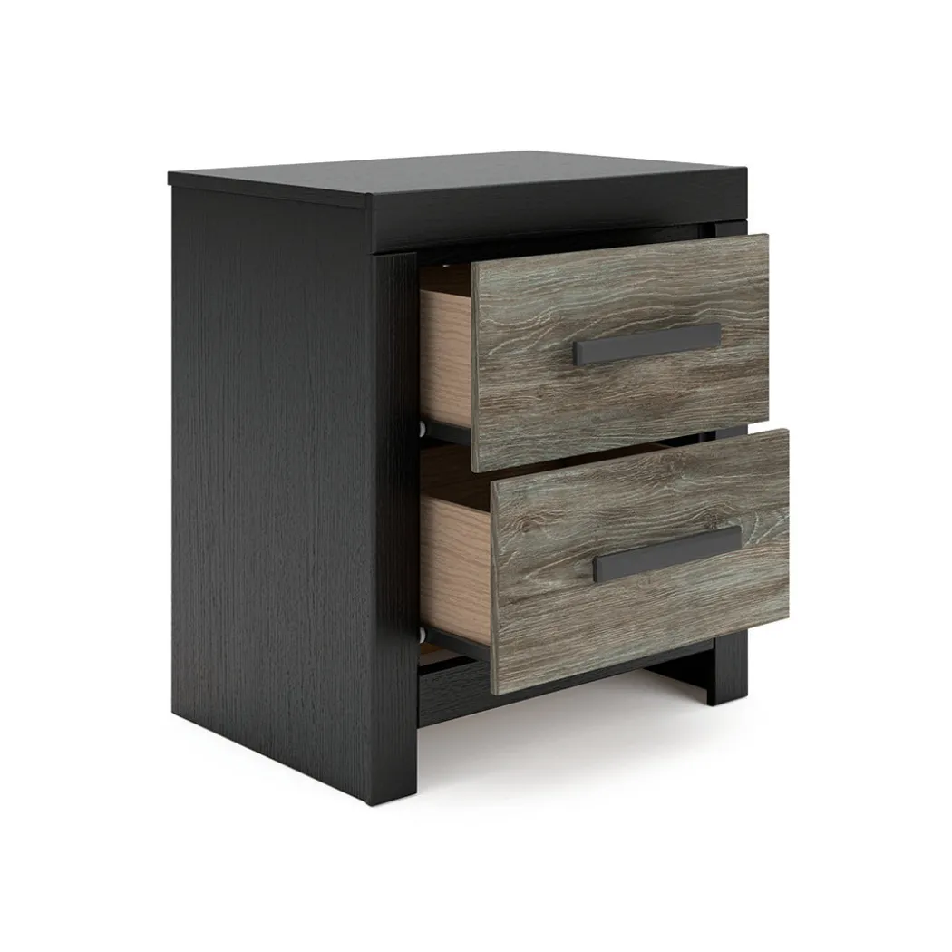 Broachmyn Black Bedroom Group with Mattress & Foundation - Queen