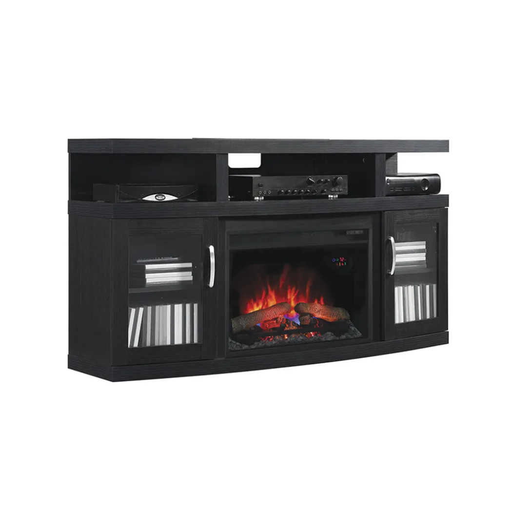 Cantilever Fireplace TV Stand