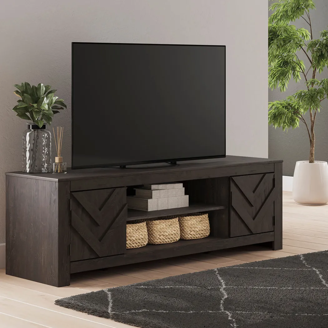 Cayboni Black TV Stand - 71 Inches