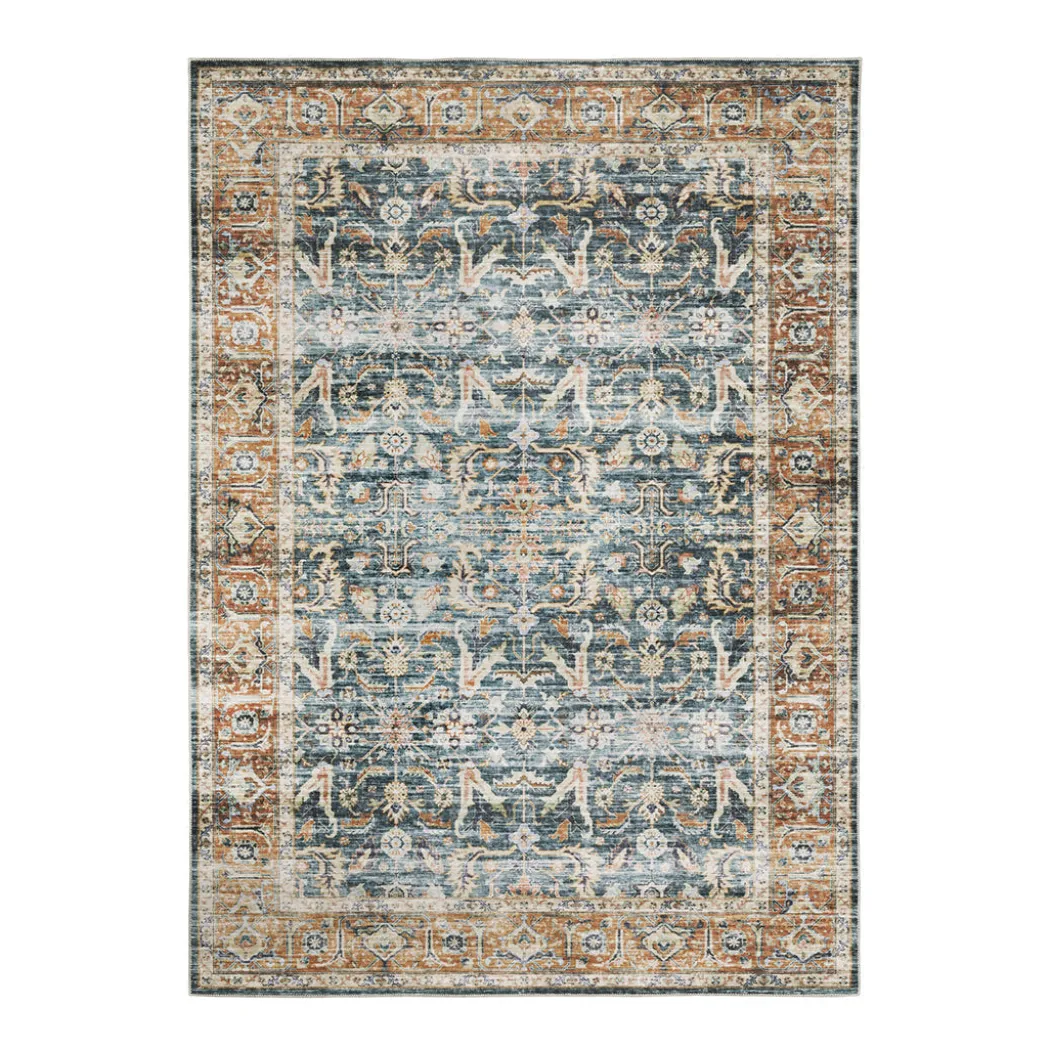 Charleston Blue Washable Rug