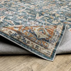 Charleston Blue Washable Rug