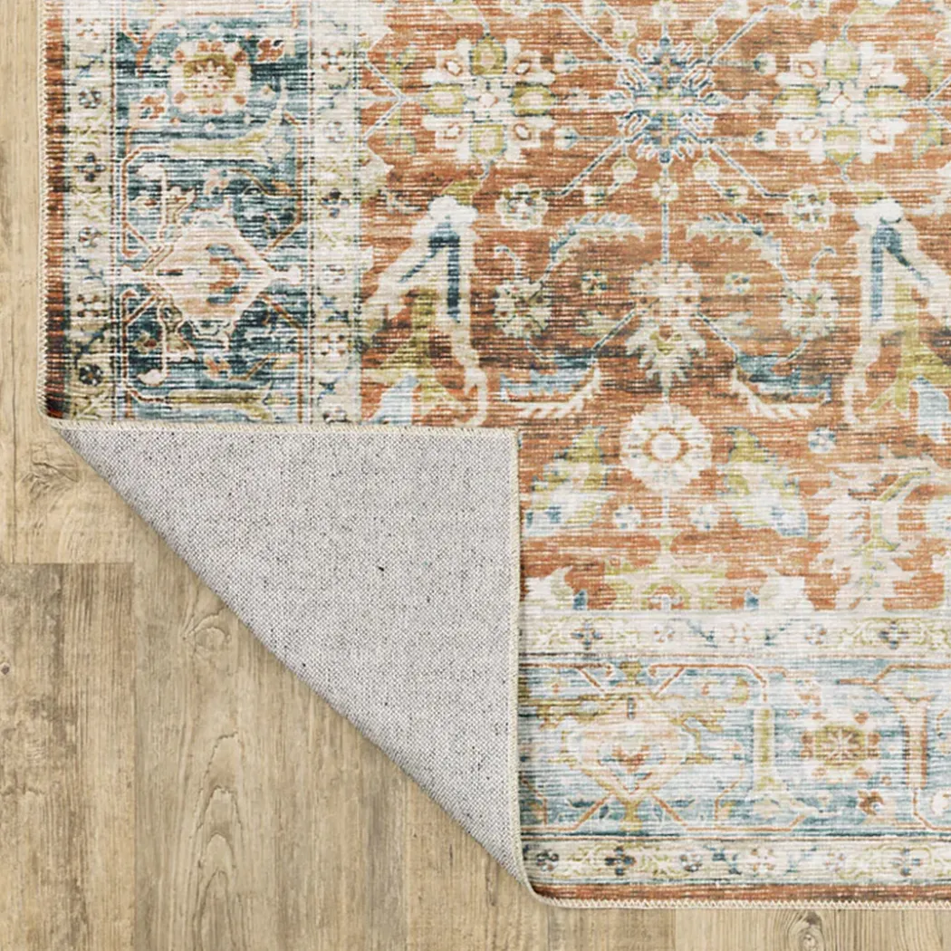 Charleston Bronze Washable Rug
