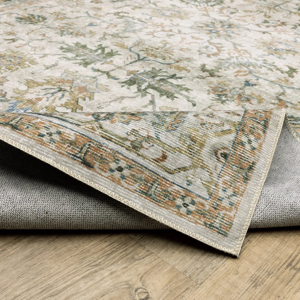Charleston Ivory Washable Rug