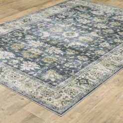 Charleston Olive Washable Rug