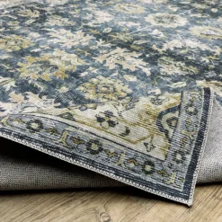 Charleston Olive Washable Rug