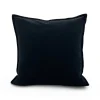 Cotton Velvet Pillow - Black