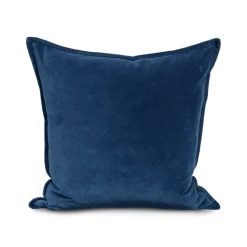 Cotton Velvet Pillow - Blue