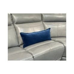 Cotton Velvet Pillow - Blue
