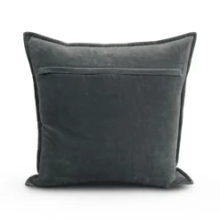 Cotton Velvet Pillow - Gray