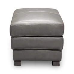 Denver Leather Ottoman