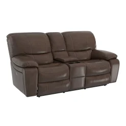 Dylan Leather Power Loveseat with Console