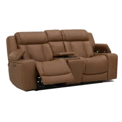 First Class Power Reclining Loveseat with Console