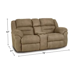 Gambler Reclining Loveseat with Console