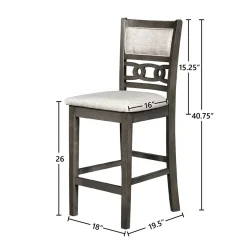 Gia Counter Height Chair - Grey