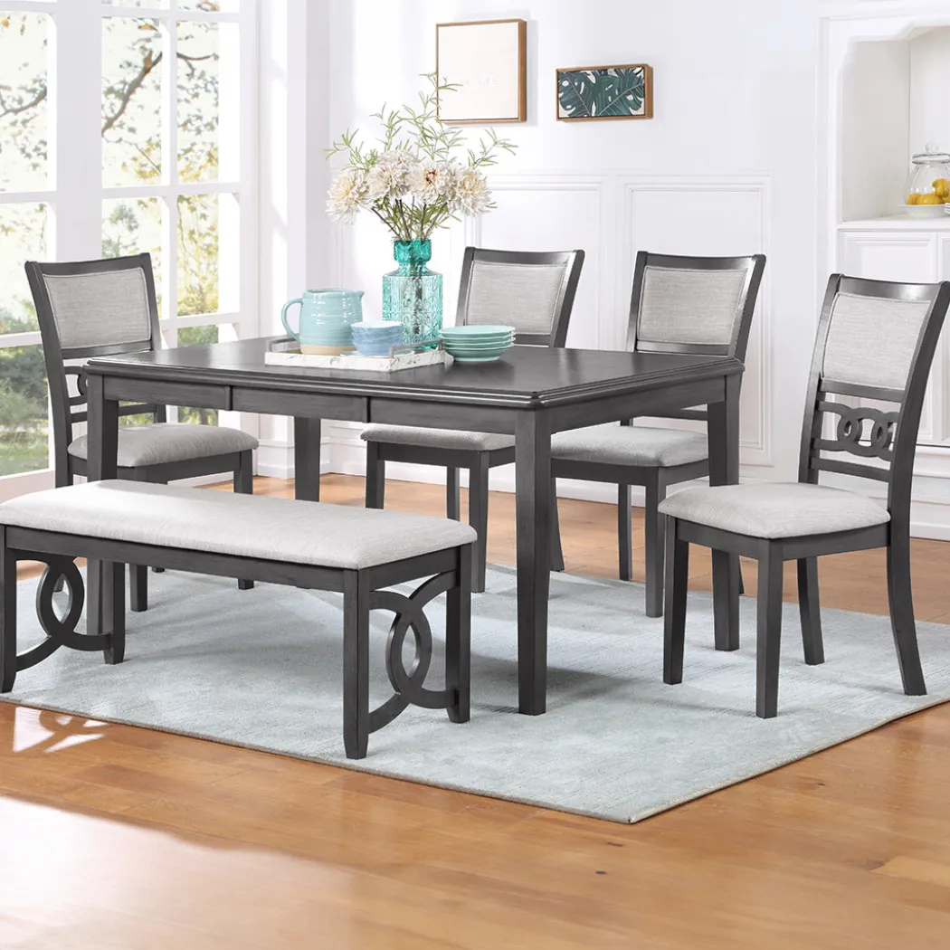 Gia Links Grey Dining Bench