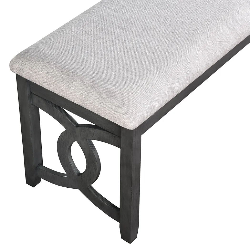 Gia Links Grey Dining Bench