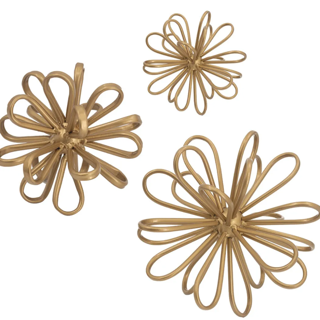 Gold Iron Flowers (Set of 3)
