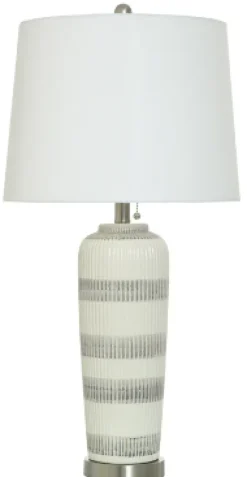 Gray Ivory Ceramic Table Lamp