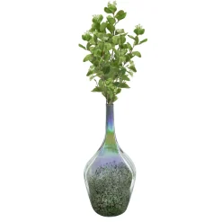 Handmade Glass Vase with Eucalyptus