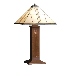 Harvey Ellis Table Lamp with Art Glass Shade