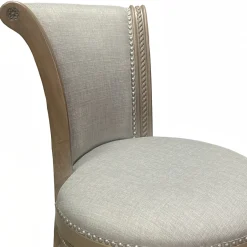 Henry Upholstered Swivel Stool - Gray