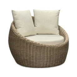 Huntington Outdoor Papasan Swivel Chair