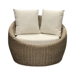 Huntington Outdoor Papasan Swivel Chair