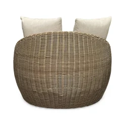 Huntington Outdoor Papasan Swivel Chair