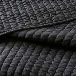Keaton Black Coverlet Set