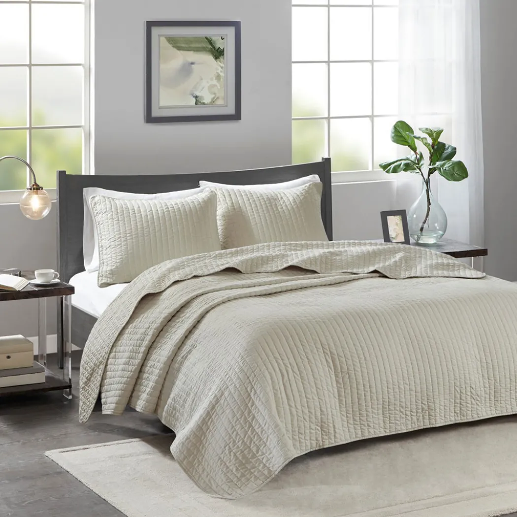Keaton Cream Coverlet Set